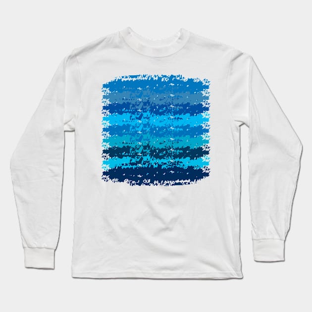 Nine Painted Blue Lines Long Sleeve T-Shirt by PSCSCo